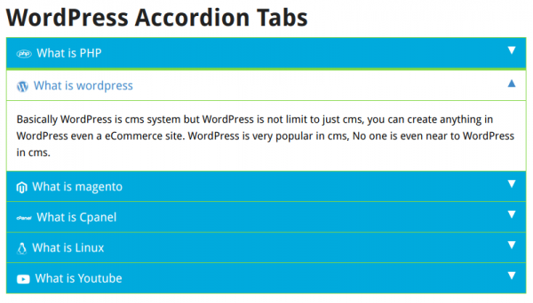 WordPress Responsive Accordion Tabs