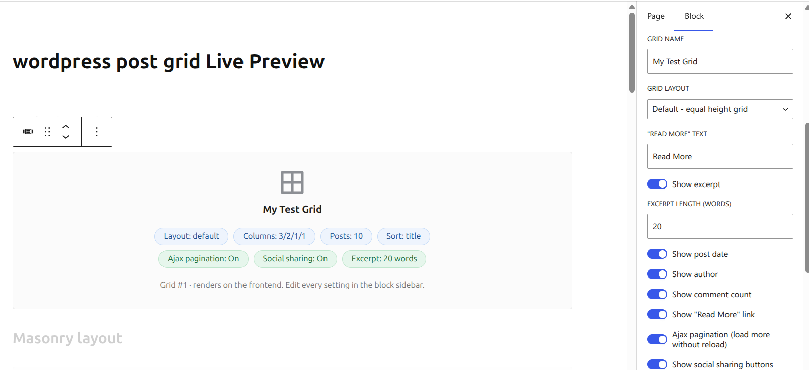 WordPress_Post_Grid_Block_Editor