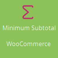 Minimum subtotal for woocommerce