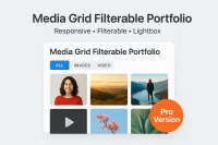 WordPress Media Grid Filterable Portfolio Pro Plugin