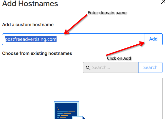 Adding a domain name to the Turnstile widget