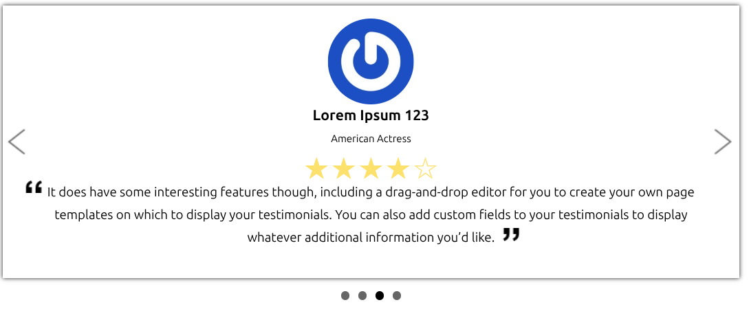 Testimonial submission form on the WordPress frontend